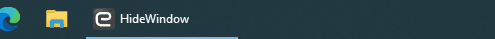 Only the HideWindow window is visible in the taskbar. Hide windows of other programs。