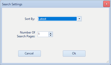 User search settings